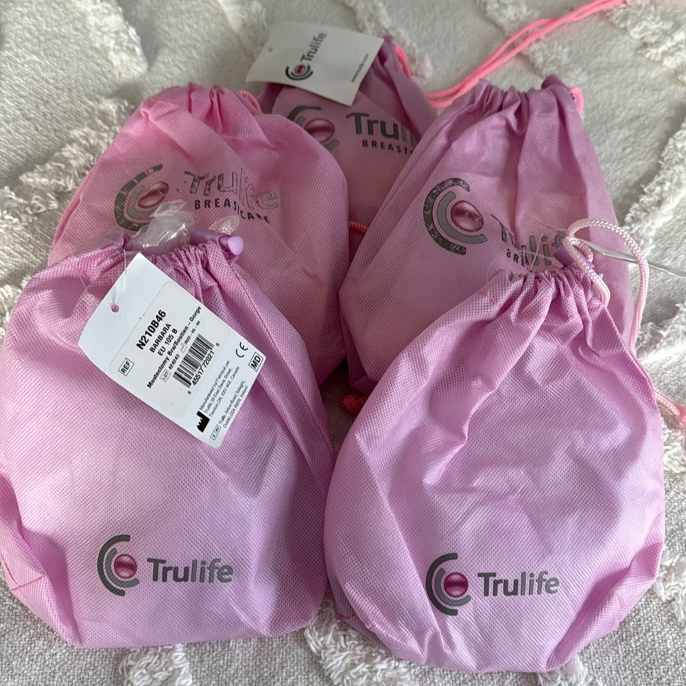 5 Trulife Breast Care Bras 42C.  NWT